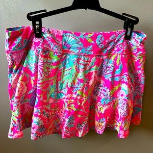 Lilly Pulitzer Luxletic Skort- Size L.  Pink, Blue and Green.